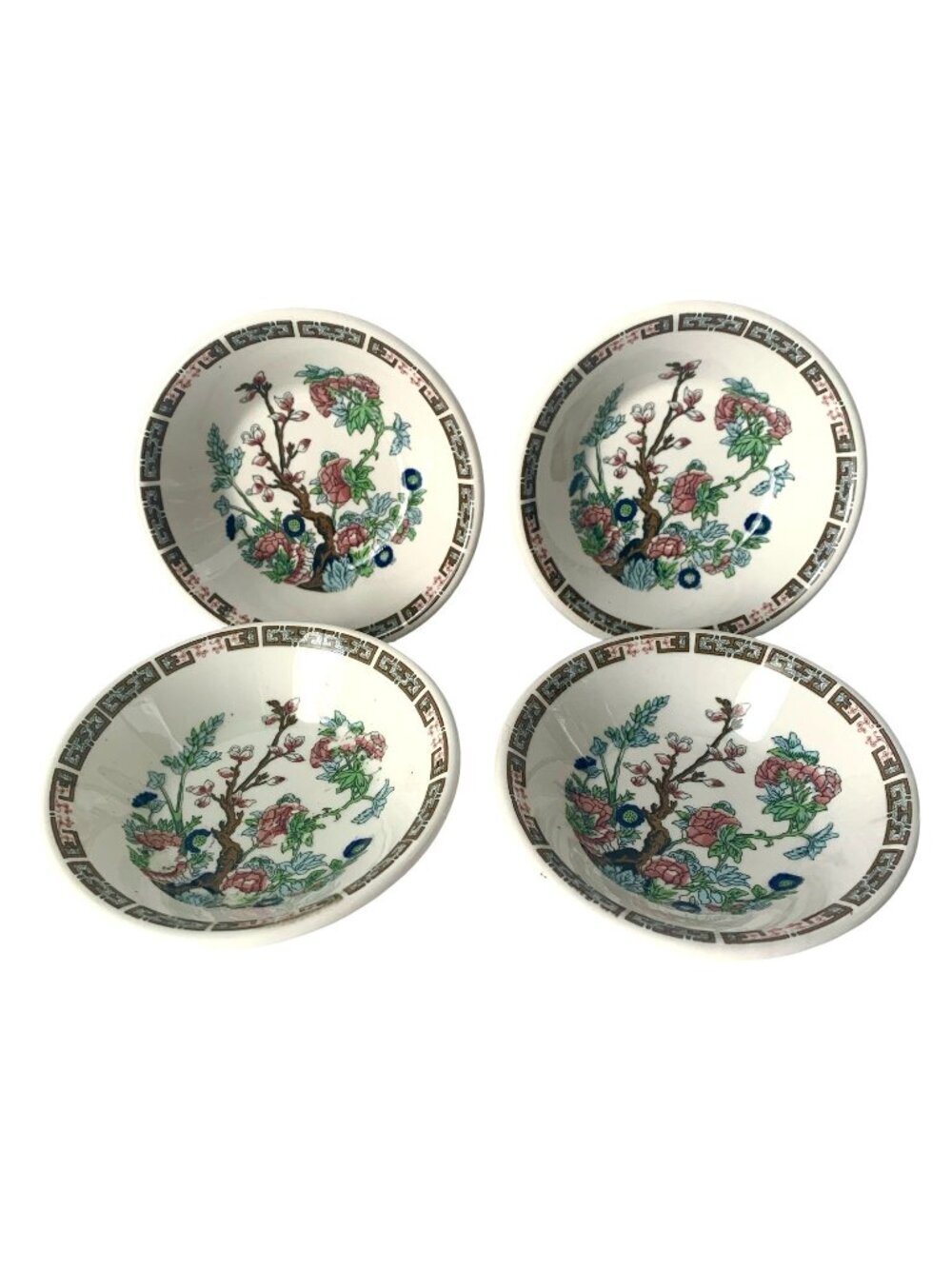 4 Indian Tree Small Berry Bowls Dessert Bowls Burslem